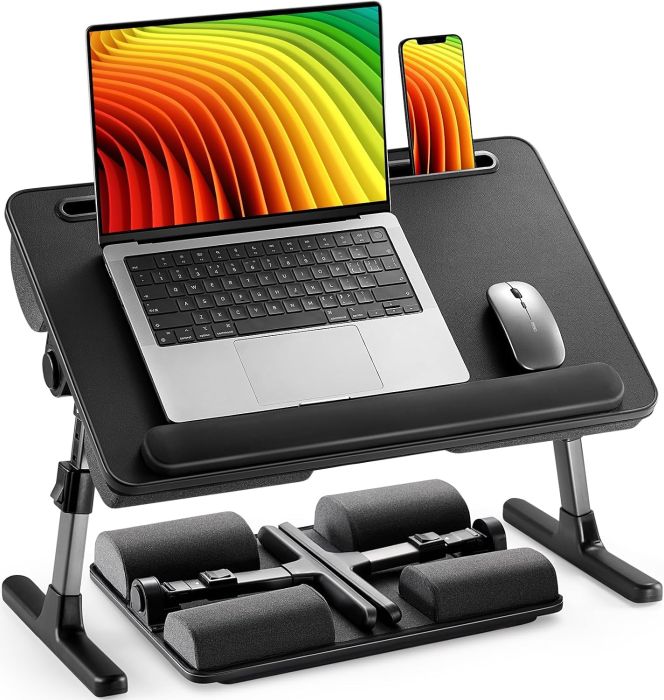 HUANUO Laptop Bed Desk Foldable with Height Adjustment
